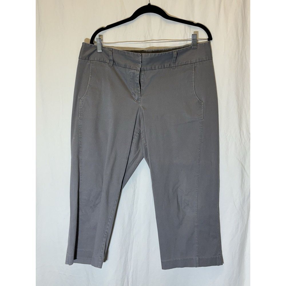 Daisy Fuentes Pants Womens 12 Gray Mid Rise Dress‎ Pants EUC X7
